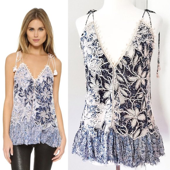Rebecca Taylor Floral Embroidered Cami - Picture 1 of 9